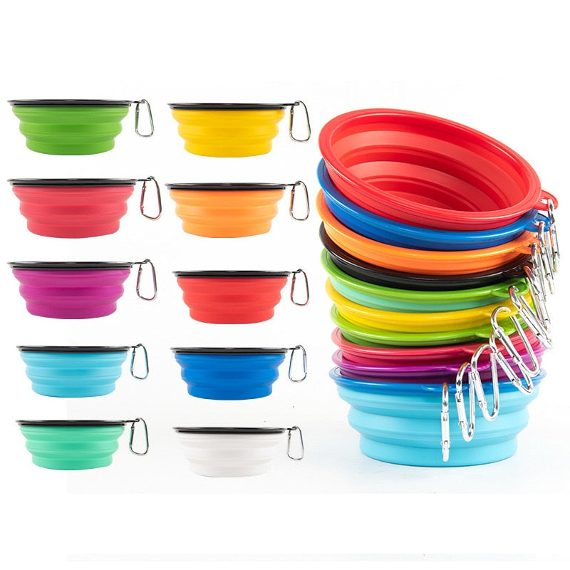 Collapsible Silicone Dog Water Bowl